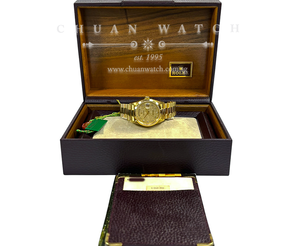 Rolex Day-Date President Yellow Gold 36mm 18238 Champagne Jubilee Diamonds - Discontinued - Image 2