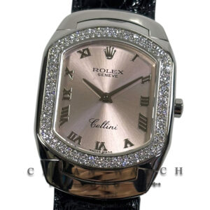 Rolex Ladies' Cellini 'Cellissima' White Gold Quartz 24mm 6691/9 Pink Roman - Discontinued