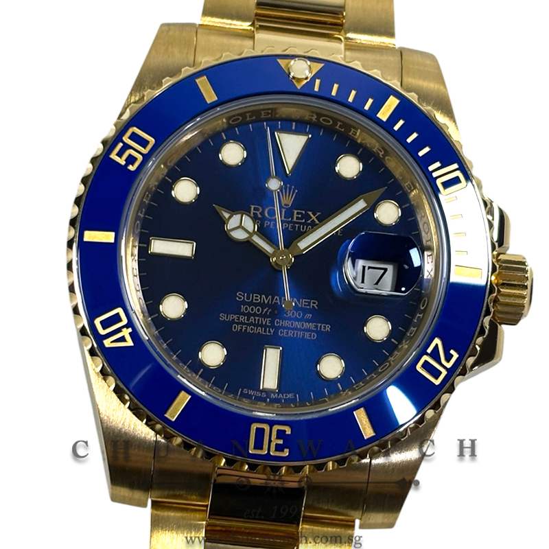 Rolex Submariner Date Yellow Gold 116618LB Blue - Discontinued