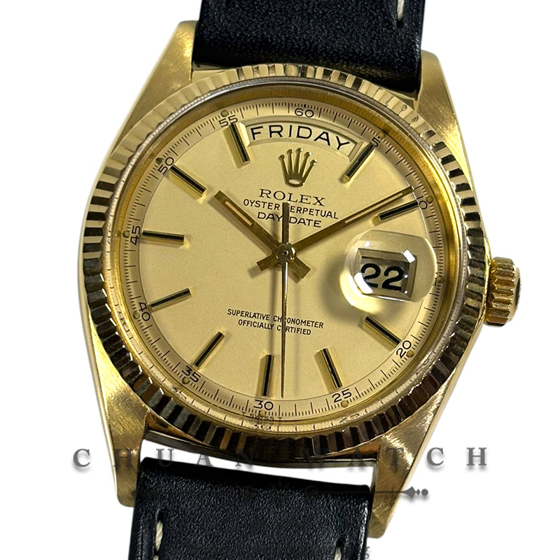 Rolex Vintage Day-Date President Yellow Gold 36mm 1803 Champagne 'Pie-Pan' Index Tritium - Discontinued