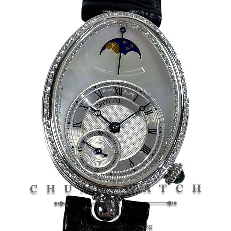 Breguet Reine de Naples MoonPhase Power-Reserve White Gold 28.45mm 8908BB/52/864.D00D - Discontinued