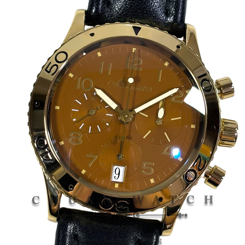 Breguet Type XX Transatlantique Flyback Chronograph Yellow Gold 39.5mm 3820BA/A2/3W6 Brown Tritium - Discontinued