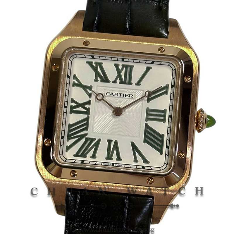Cartier Santos-Dumont Extra-Large Hand-Wound Rose Gold 33.9mm WGSA0083 Ivory Jade (Limited Edition of 200 Pieces Only)