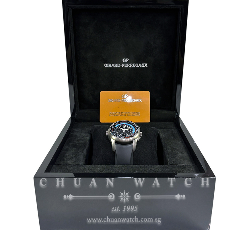 Girard-Perregaux WW.TC Financial World Time Chronograph Titanium Blue 43mm 49805 - Discontinued - Image 2