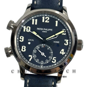 Patek Philippe Calatrava Pilot Travel Time White Gold 37.5mm 7234G-001 - Discontinued