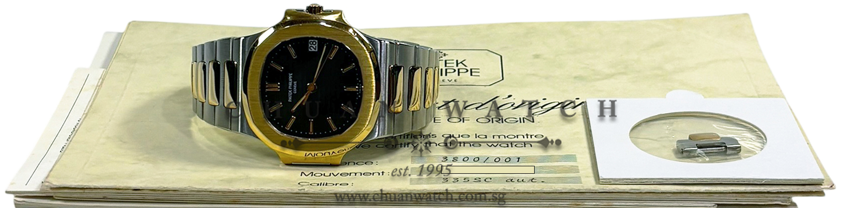 Patek Philippe Nautilus Two-Tone 37.5mm 3800/001 Blue 'Sigma' Tritium - Discontinued - Image 2