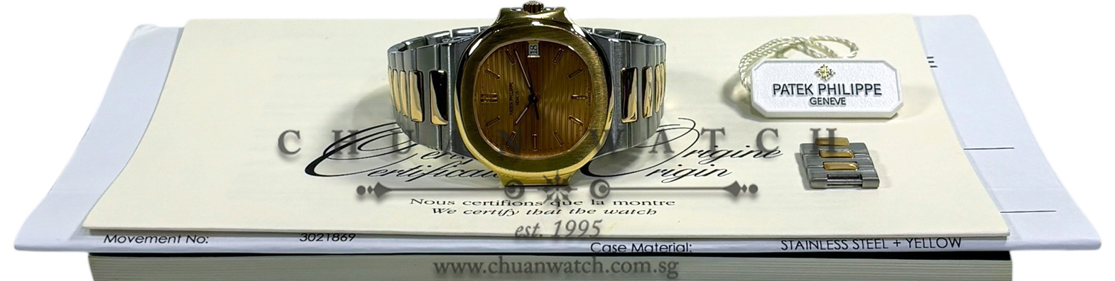 Patek Philippe Nautilus Two-Tone 37.5mm 3800/001 Champagne 'Sigma' Tritium - Discontinued - Image 2