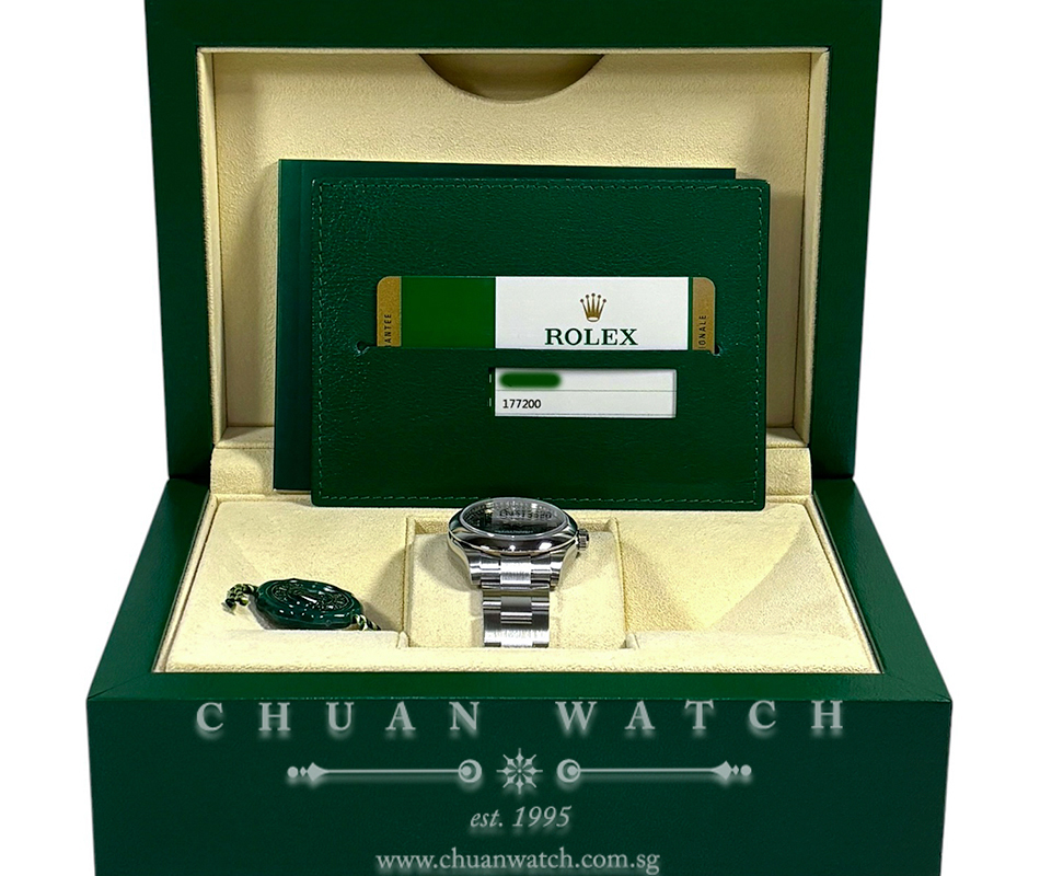 Rolex Boys' Oyster Perpetual 31mm 177200 Dark Grey Roman - Discontinued - Image 2