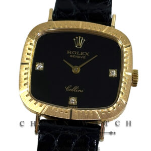 Rolex Cellini Yellow Gold Hand-Wound 24mm 4082 Black Diamonds - Discontinued