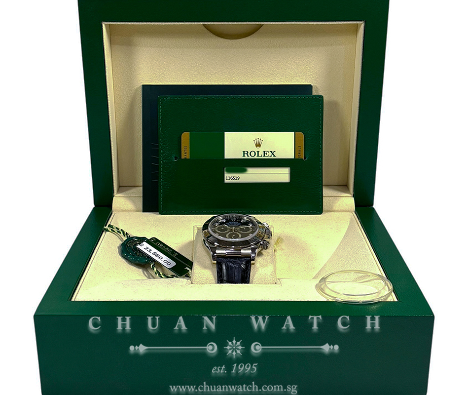 Rolex Cosmograph Daytona White Gold 116519 Black Diamonds - Discontinued - Image 2