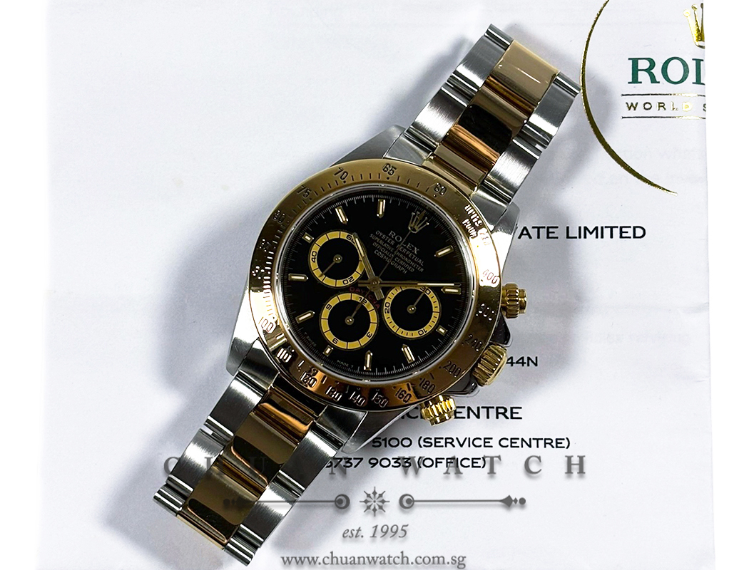 Rolex Cosmograph 'Zenith' Daytona Two-Tone 16523 Black Index Tritium - Discontinued - Image 2