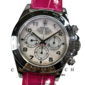 Rolex Cosmograph 'Zenith' Daytona White Gold 16519 Pink MOP Arabic - Discontinued