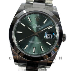 Rolex DateJust 41 126300 Mint Green Index