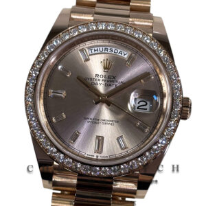 Rolex Day-Date 40 President Everose 228345RBR Sundust Diamonds