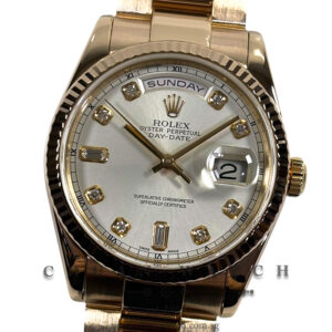 Rolex Day-Date President Everose 36mm 118235 Silver Diamonds - Discontinued