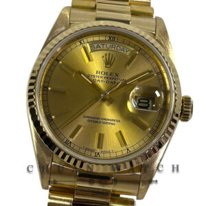 Rolex Day-Date President Yellow Gold 36mm 18038 Champagne Index Tritium - Discontinued