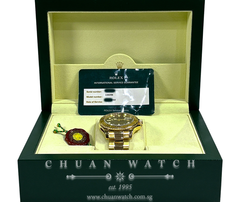 Rolex Gents' Yacht-Master Yellow Gold 40mm 16628 Black MOP Index - Discontinued - Image 2