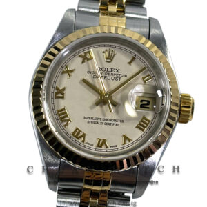 Rolex Ladies' DateJust Jubilee Two-Tone 26mm 69173 Ivory Pyramid Roman - Discontinued