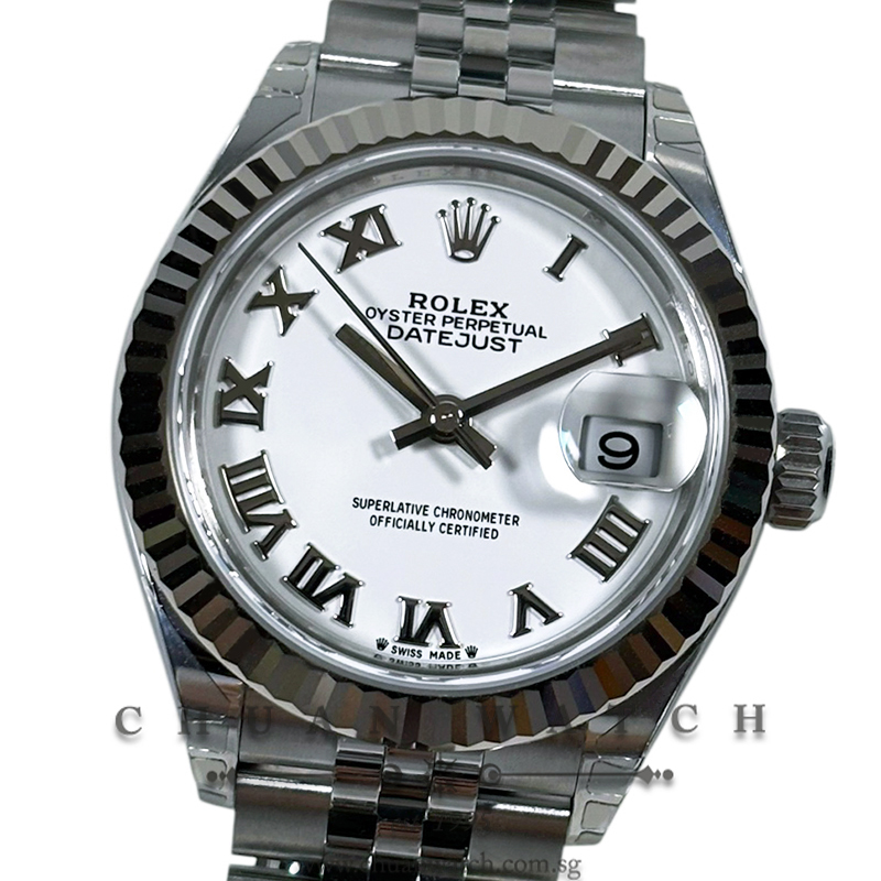 Rolex Lady-DateJust Jubilee 28mm 279174 White Roman