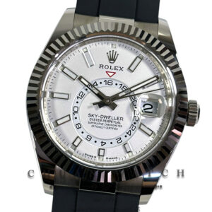 Rolex Sky-Dweller White Gold Oysterflex 42mm 336239 White