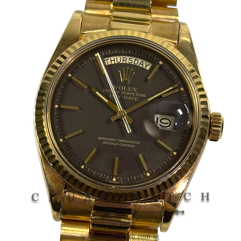 Rolex Vintage Day-Date President Yellow Gold 36mm 1803 Brown Index Tritium - Discontinued