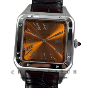 Cartier Santos-Dumont Extra-Large Hand-Wound Platinum 33.9mm WGSA0113 Copper (Limited Edition of 200 Pieces Only)