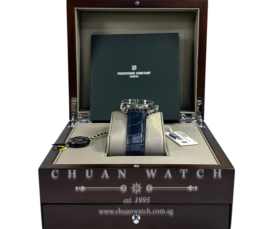 Frederique Constant Manufacture Classic MoonPhase Date 40mm FC-716N3H6 Blue - Image 2