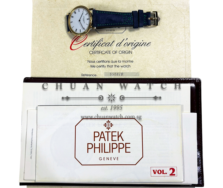 Patek Philippe Vintage Calatrava Hand-Wound Yellow Gold 32mm 3520/D White Porcelain - Discontinued - Image 2