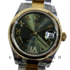 Rolex DateJust 31 Two-Tone 278243 Olive Green VI Diamonds Roman