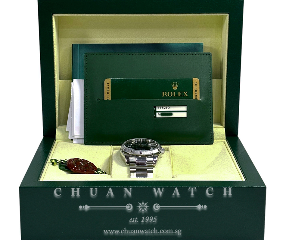 Rolex Oyster Perpetual Date 34mm 115210 Black Roman - Discontinued - Image 2