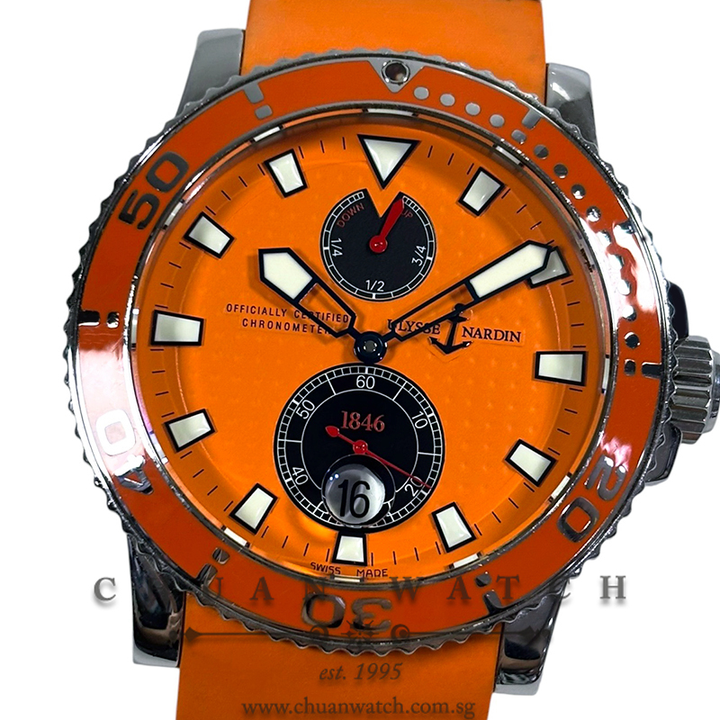 Ulysse Nardin Maxi Marine Diver 'Club Jibarito' Orange 43mm 263-33-3/JIB  (Limited Edition of 20 Pieces Only)