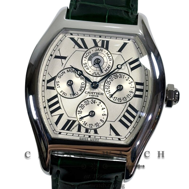Cartier Tortue XL 'CPCP' Perpetual Calendar GMT Platinum 38mm W1540551 - Discontinued
