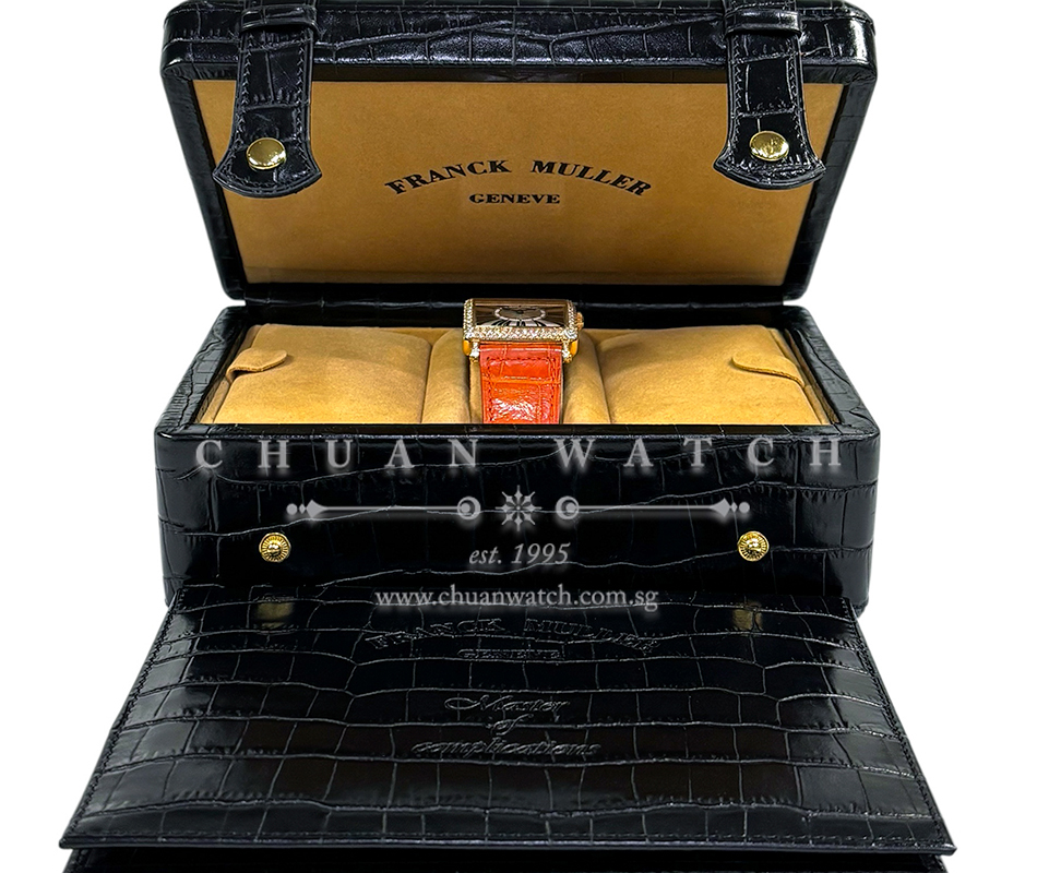 Franck Muller Ladies' Master Square Quartz Rose Gold Diamonds 6002 M QZ R D Silver Roman - Image 2