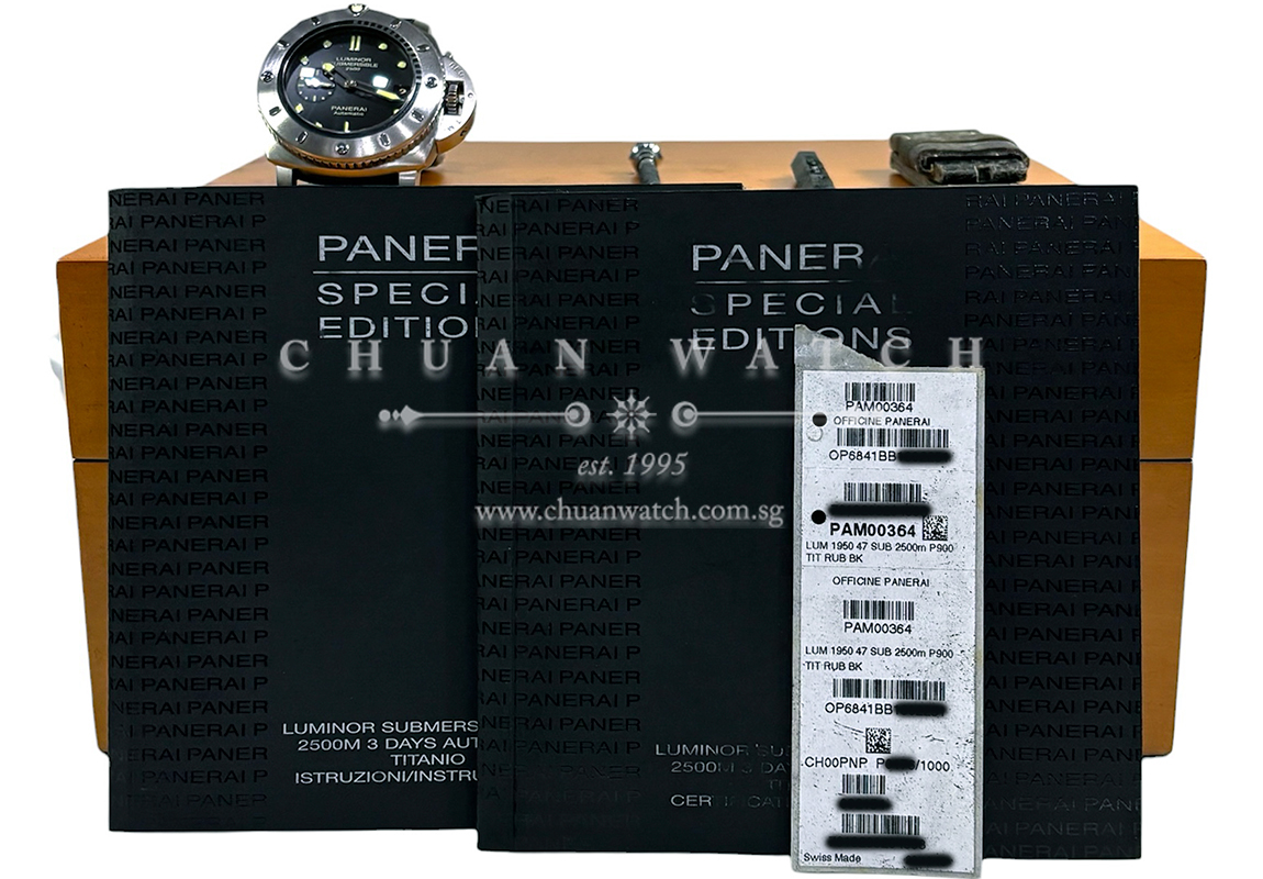 Panerai Luminor Submersible 2500M 1950 3-Days Titanium 47mm Pam 364 P  (Limited Edition of 1000 Pieces Only) - Image 2