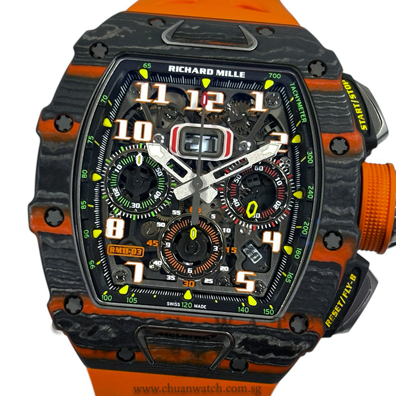 Richard Mille RM11-03 'McLaren' Black NTPT Orange TPT Carbon  (Limited Edition of 500 Pieces Only)