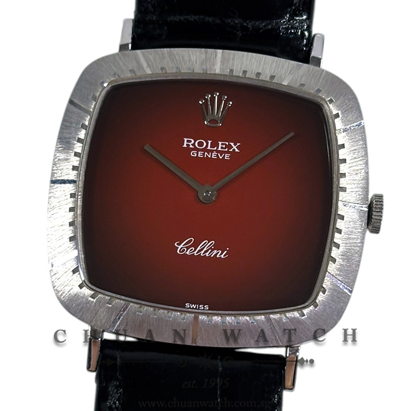 Rolex Cellini White Gold Hand-Wound 30mm 4084 Red Vignette (Reconditioned) - Discontinued