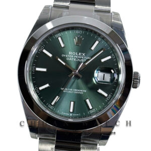 Rolex DateJust 41 126300 Mint Green Index