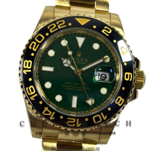 Rolex GMT-Master II Yellow Gold 116718LN Jade Green - Discontinued